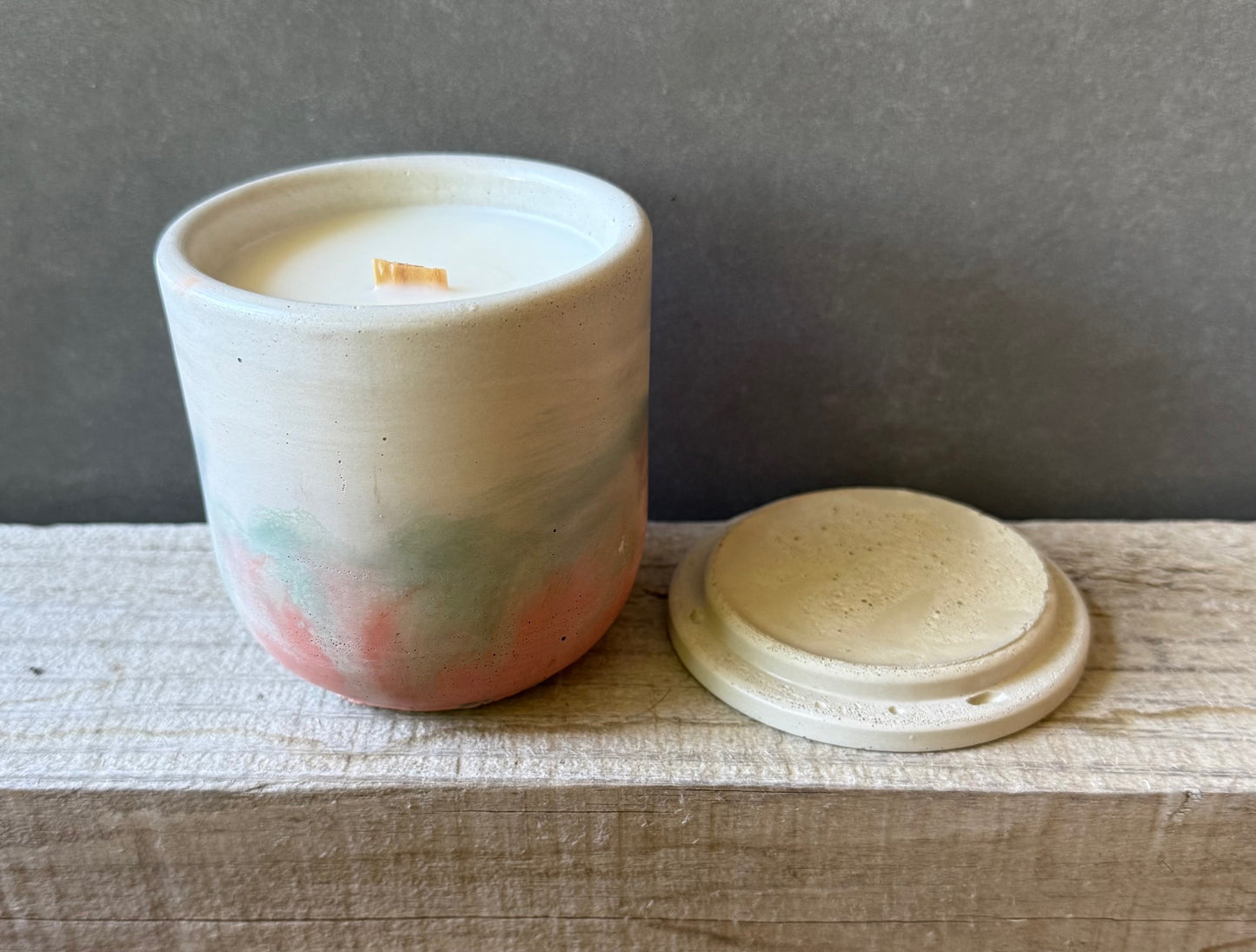 cotton candy concrete. white, pink, and light blue, #2508