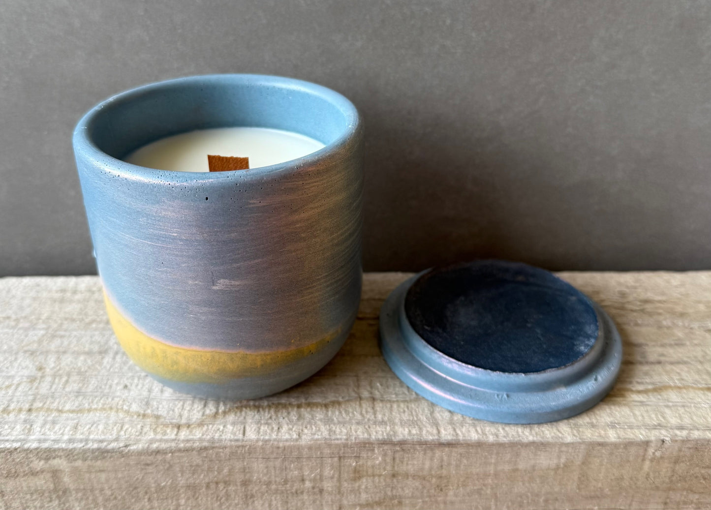 metallic blue and yellow concrete, #2512