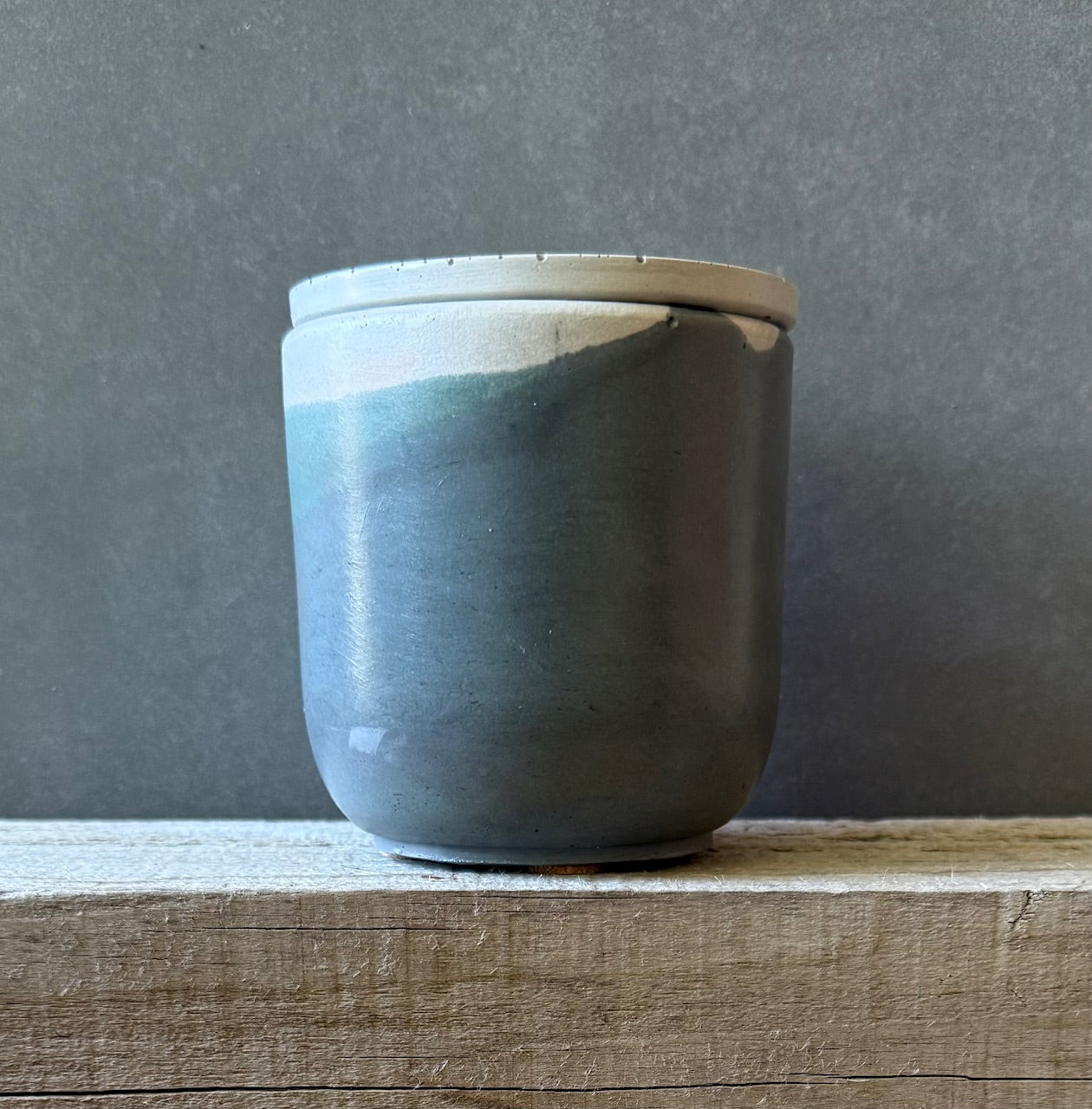 off white and dark teal concrete, #2502