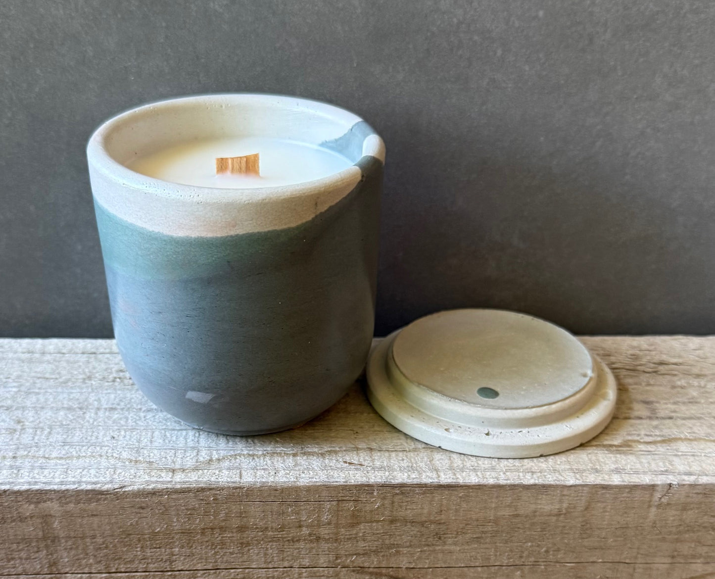 off white and dark teal concrete, #2502