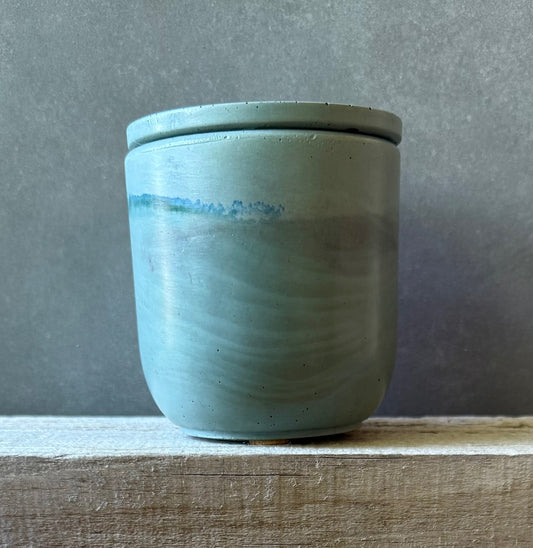 green, darker green and blue veining concrete, #2507