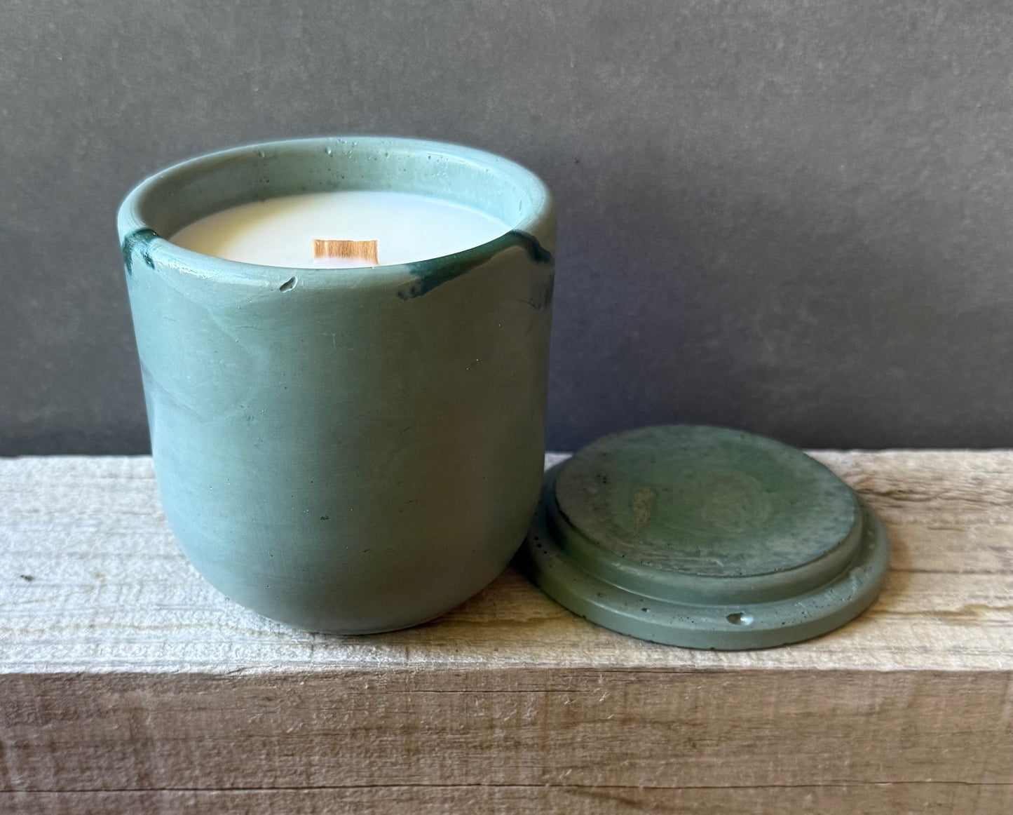 green, darker green and blue veining concrete, #2507