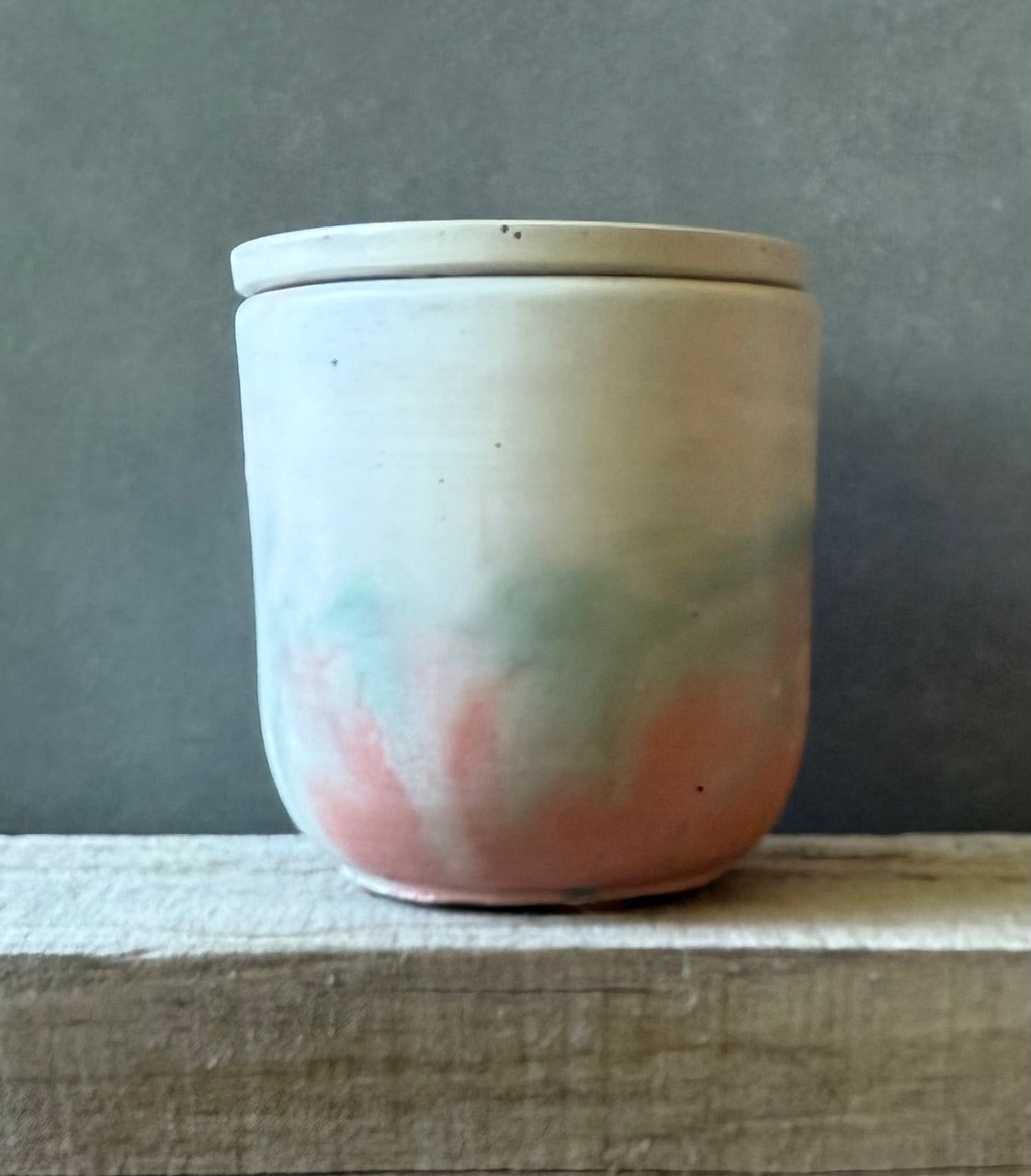 cotton candy concrete. white, pink, and light blue, #2508