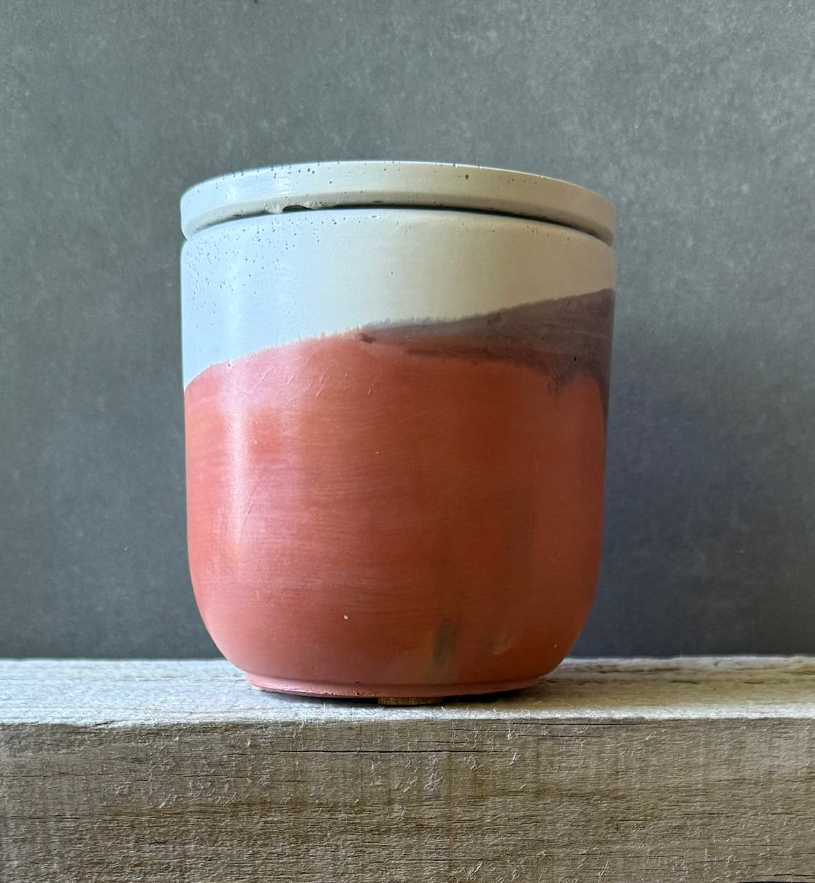 white, coral, and raspberry concrete, #2511