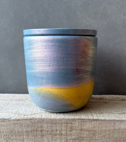 metallic blue and yellow concrete, #2512