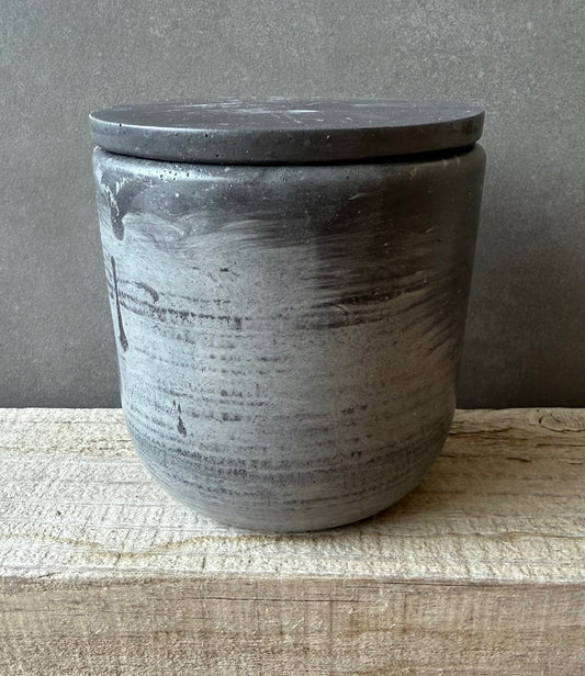 black and dark grey striated concrete, #2517